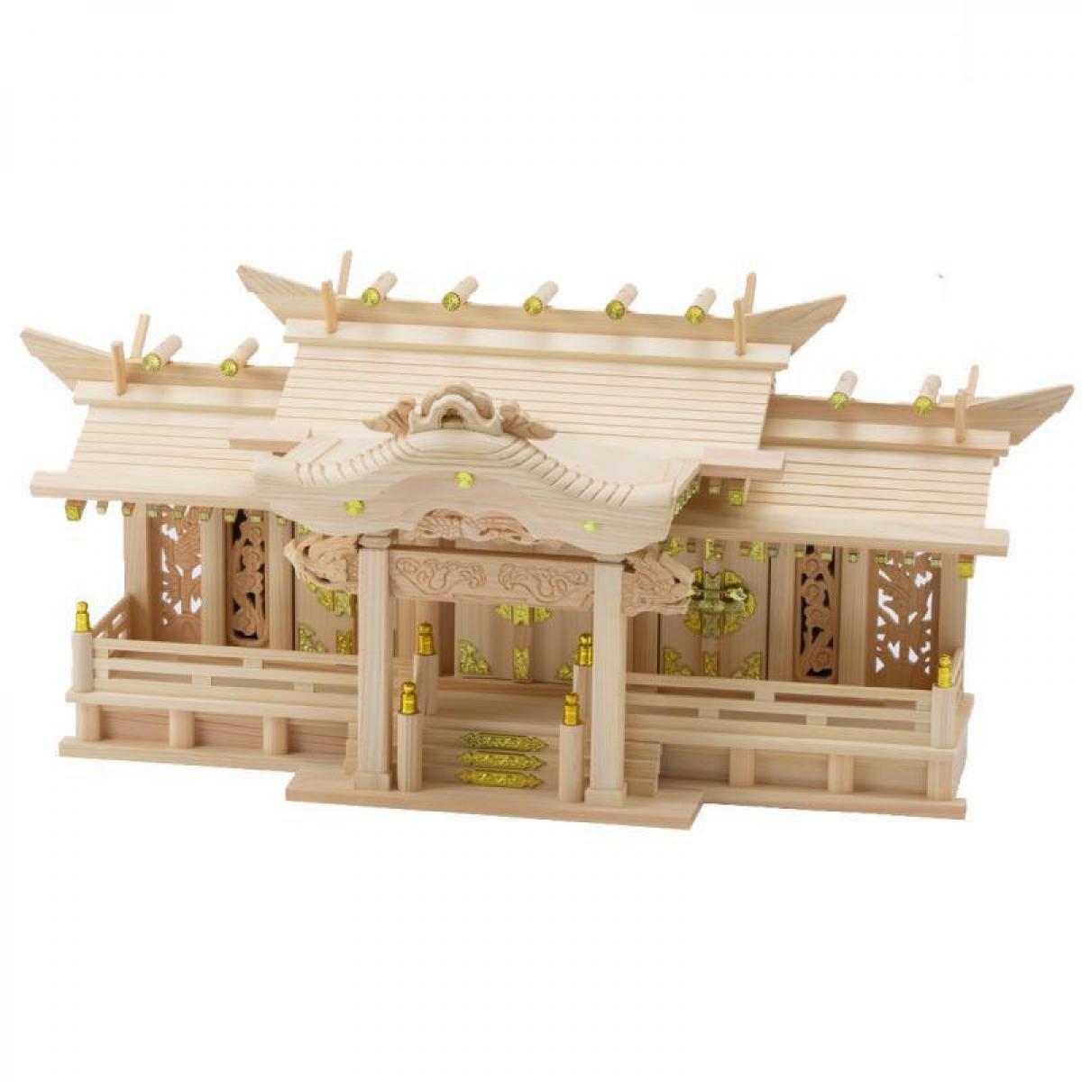 静岡木工 神棚の里 屋根違い三社宮 飛鳥(あすか) 神棚 日本製 東濃檜