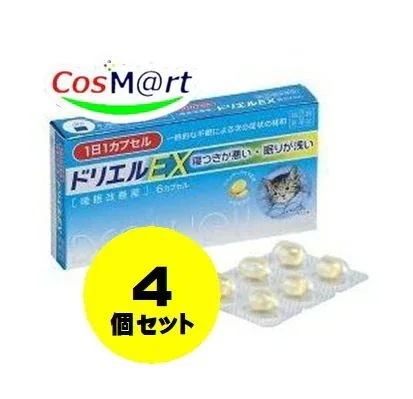 【4個セット】 【指定第2類医薬品】 エスエス製薬 ドリエルEX6カプセル 4987300053508-4【ゆうパケットにて発送】
