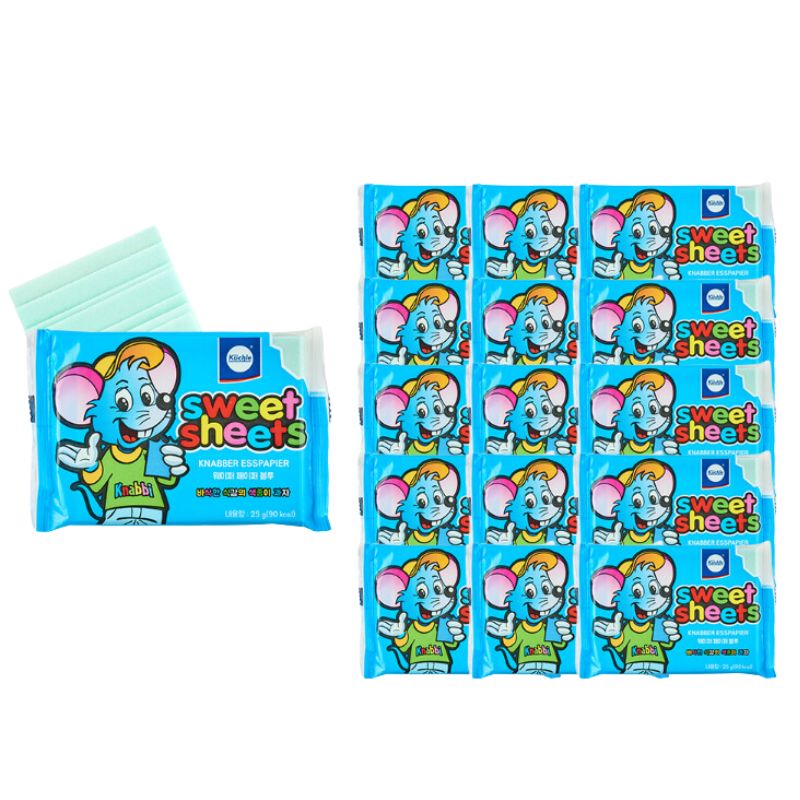 [ASMR] 食べられる紙お菓子 16個セット 【ウェハースペーパーブルー 25g x 16個】