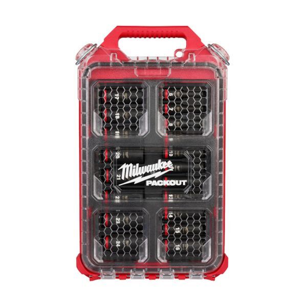 ミルウォーキーツール 49666801 SHOCKWAVE IMPACT DUTY ディープインパクトソケット 3/8インチ (9.5mm) 角 19PCS PACKOUTセット メーカー直送 23,508円