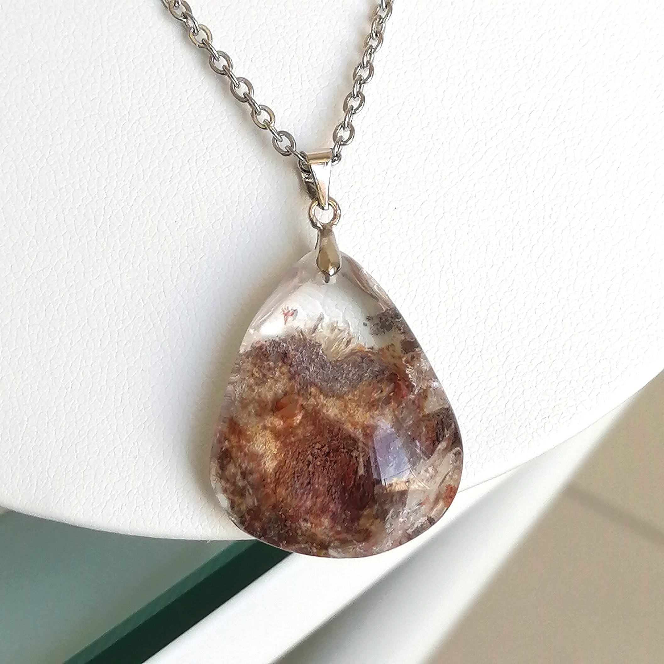 ガーデンクォーツペンダントトップ　7BcRf　庭園水晶　邪気祓い　健康財運