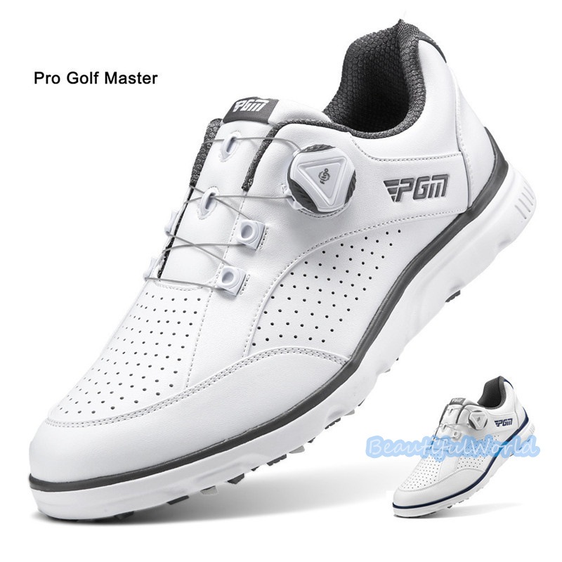 ゴルフシューズ メンズ レディースダイヤル式 強いグリップ スパイク靴 スニーカー アウトドアシューズ スポーツ靴 フィット感 軽量 耐久 動きやすい 防水 防滑 練習場 四節可能G45