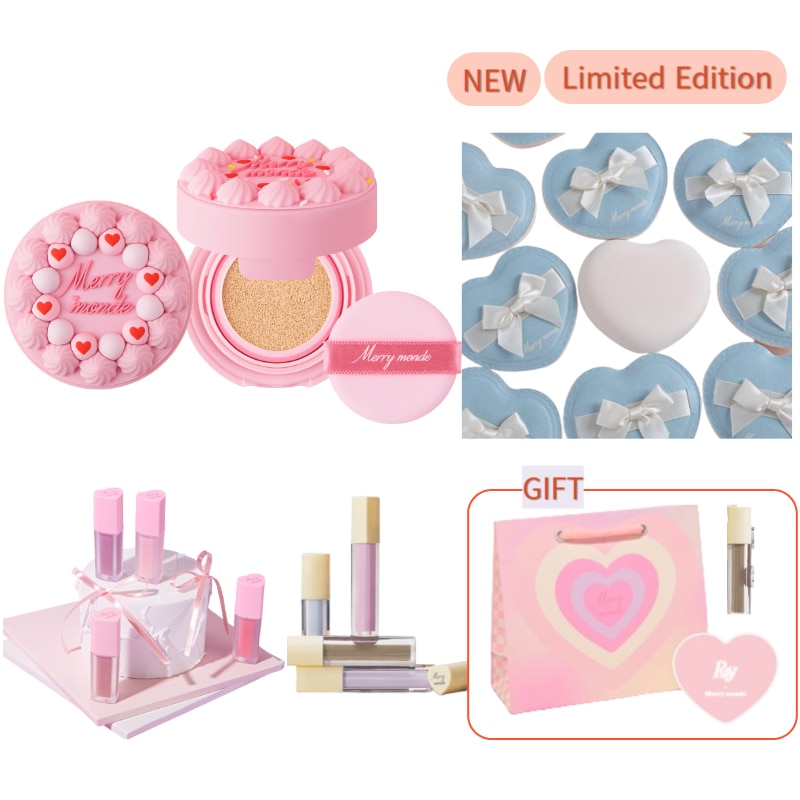 【BEST/正規品】ハッピーユアデイクッション 本品+リフィル/ミルクハートティントリップアンドチーク/カラーコレクティングコンシーラー/大王ハートパフ/スーパースリット陰影ライナー