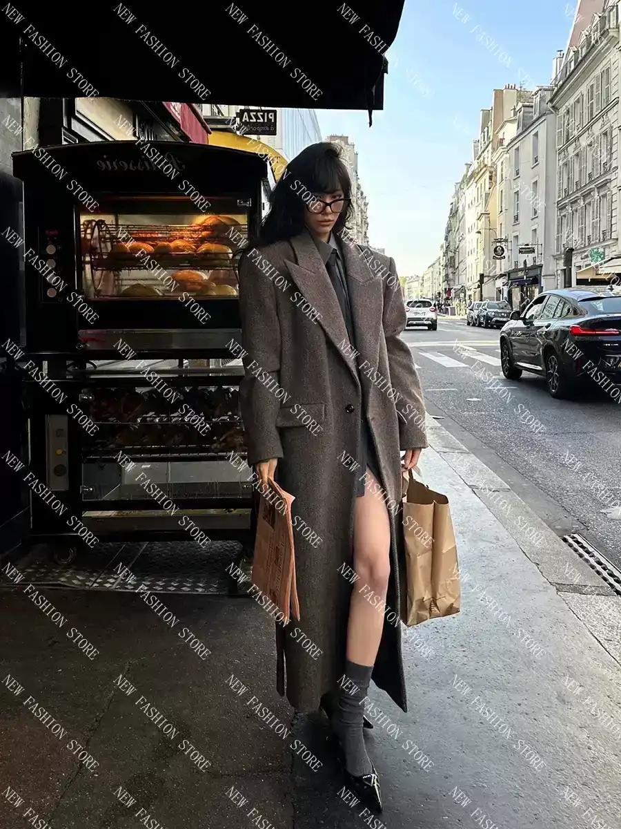コート秋冬新作ミドル丈コート女-39