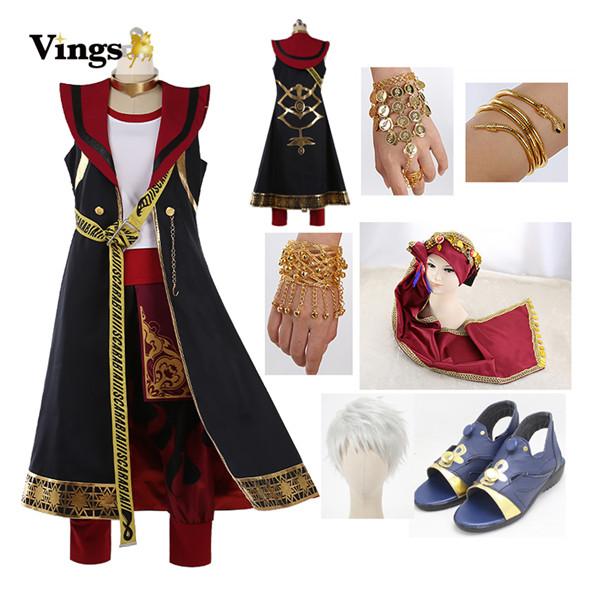 【今だけ！爆売れ商品！】ツイステッドワンダーランド　ツイステ　スカラビア寮　カリム・アルアジーム　Kalim Al-Asim　SSR寮服　靴 ウィッグ能 コスプレ衣装