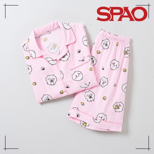SPAO 何か小さくてかわいい 半袖パジャマ (PINK) 半袖パジャマ アクセサリー 人気商品 限定版パジャマ