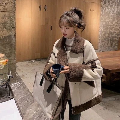 冬アウター裏起毛ファッション 冬アウター 韓国ファッション アウター 裏起毛 ジャケット ゆったり カジュアル 防寒 アウター レディース 冬 ジャケット ダ