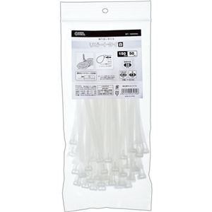 （まとめ） オーム電機 幅広ロックタイ 250mm 白 WLT-250W50WH 1袋（50本） 10セット