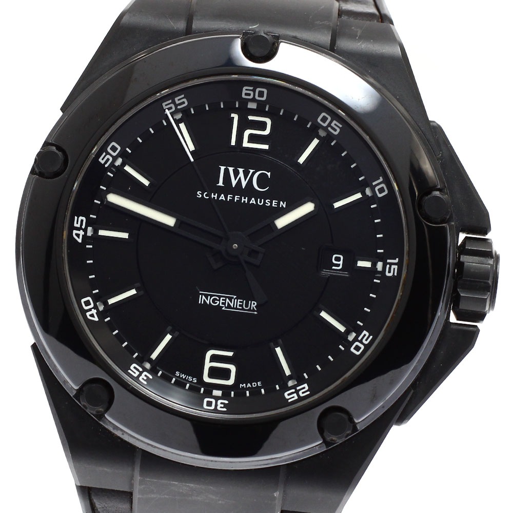 ベルト訳あり IWC IWC SCHAFFHAUSEN IW322503 インヂュニア オートマティック AMG ブラックシリーズ デイト 自動巻き メンズ _922573【中古】