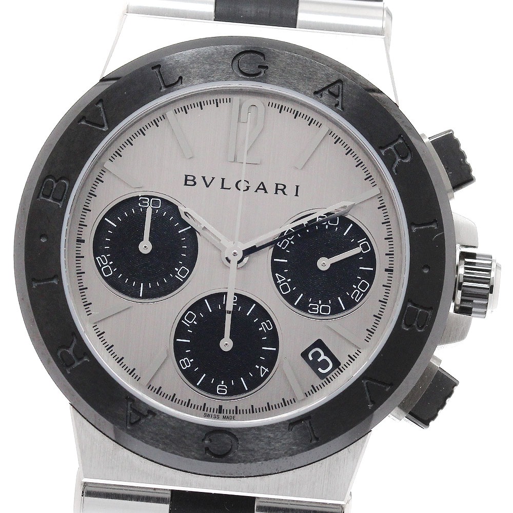 ブルガリ BVLGARI DG37SCCH ディアゴノ クロノグラフ デイト 自動巻き ボーイズ 良品 _951348【中古】