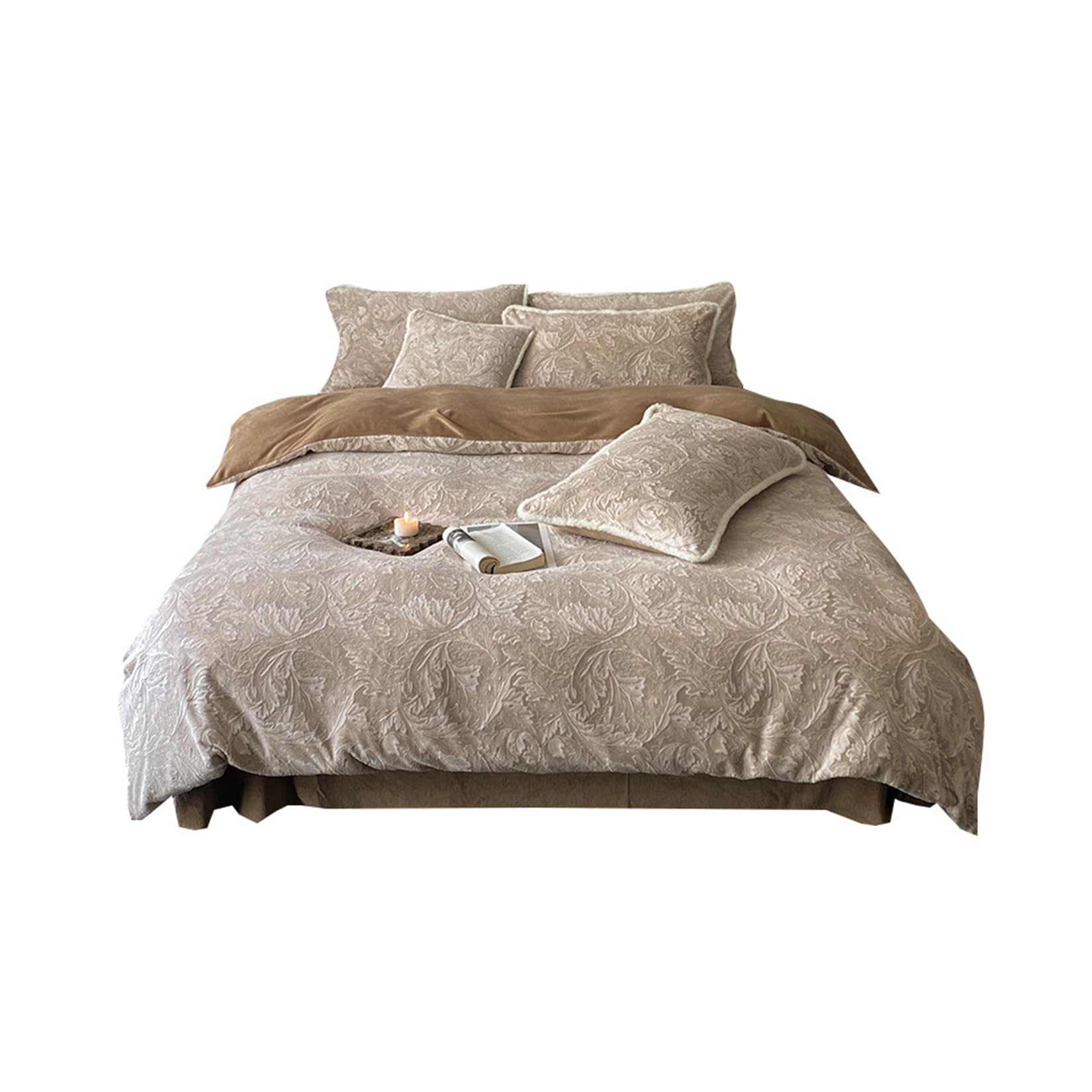 フランネル 布団カバーセット ダブルサイズ 高級感 とろける 柔らか肌触り あったか 保温 静電気防止 ふわふわ 軽量 おしゃれ 洗える 秋冬寝具