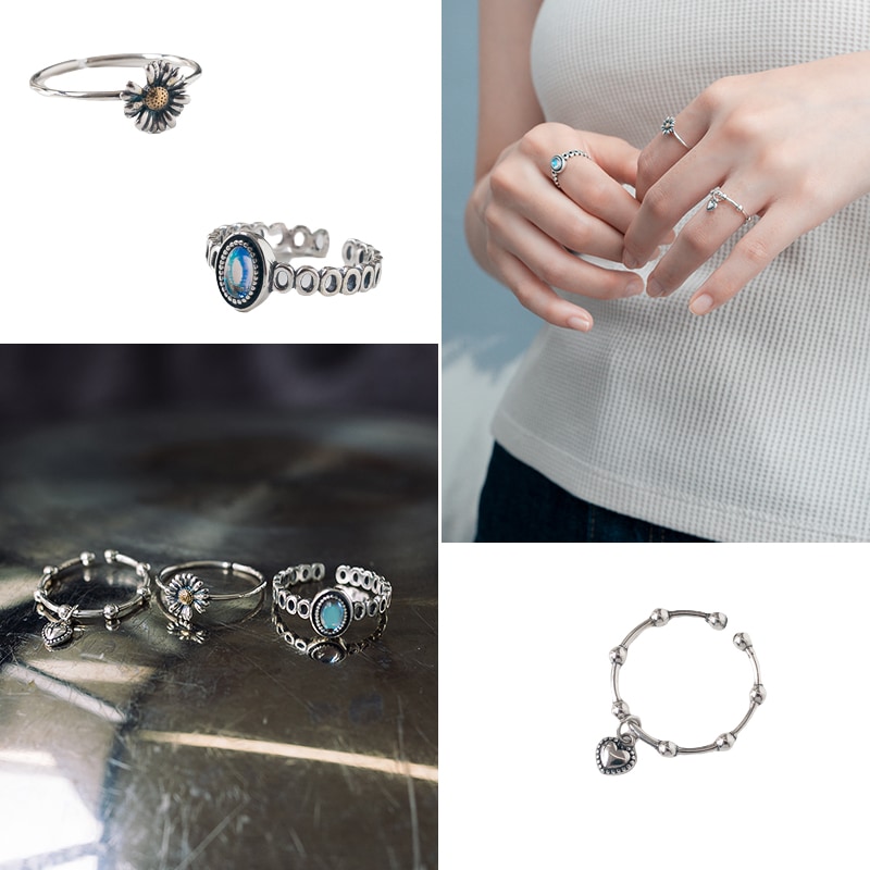 [HEY] 925silver Rubia ring バラ