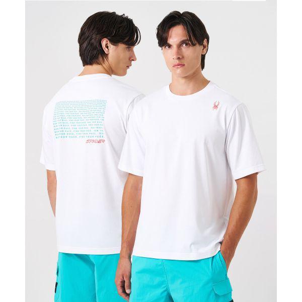 男性スローガン半袖Tシャツ SPKMCNRS305MWHT 659903