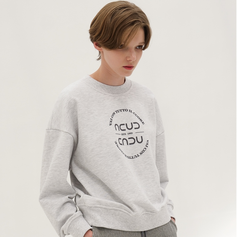 ACUD サークル ロゴ スウェットシャツ _ホワイト