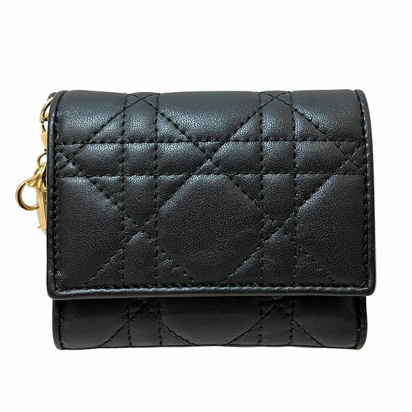 ディオール レディディオール ロータスウォレット 3つ折り財布 レディース 【中古】