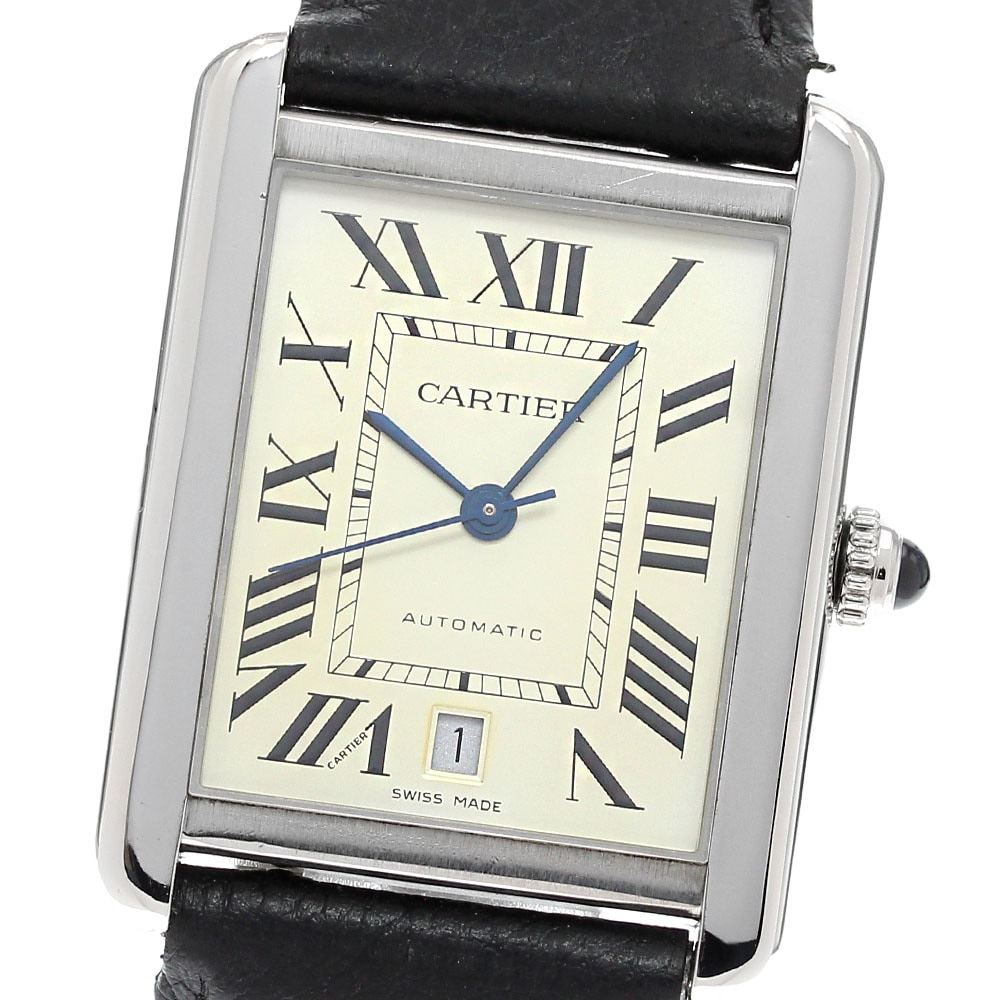カルティエ CARTIER W5200027 タンクソロXL デイト 自動巻き メンズ _837141【中古】