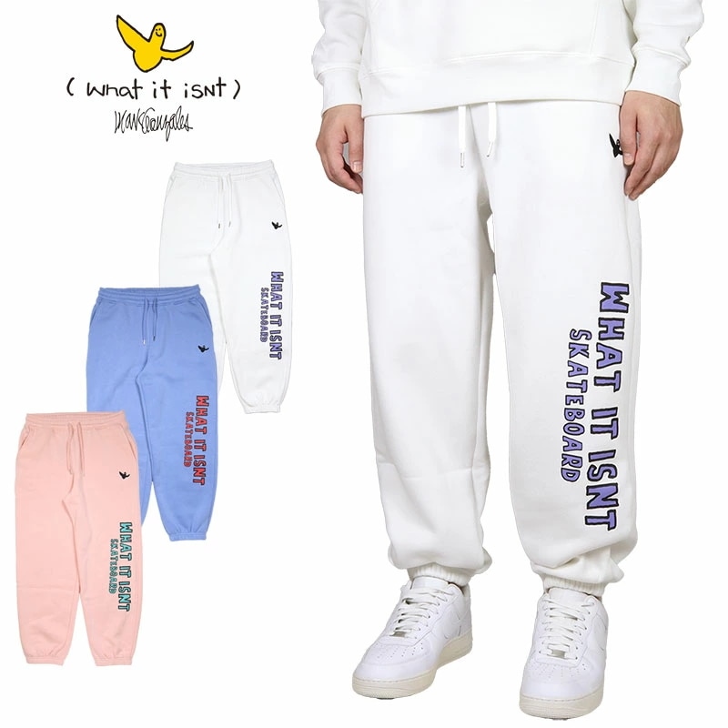 マークゴンザレス スウェットパンツ (What it isNt)MARK GONZALES セットアップ対応 メンズ レディース ブランド 大きいサイズ おしゃれ 白