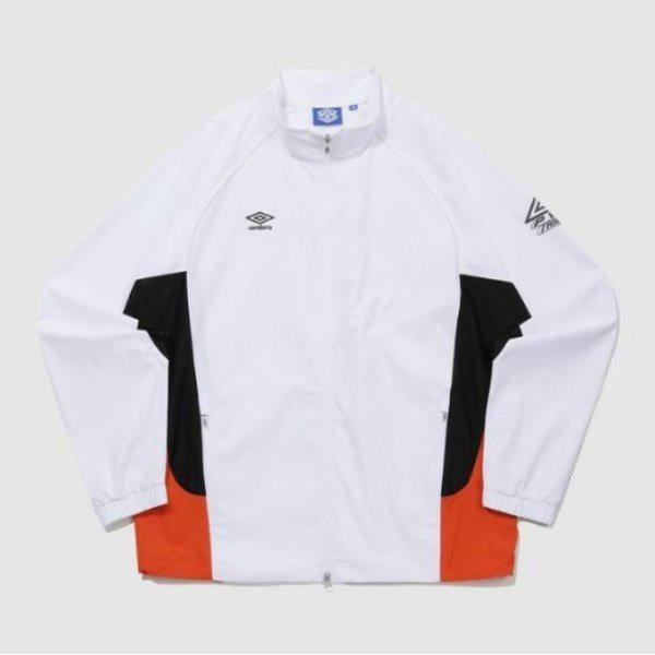 ウィンドブレーカー TQT UQ121SJK21-WHT PTR ウォーミングアップ スタンドネック ウィンドブレーカージャケット WHITE