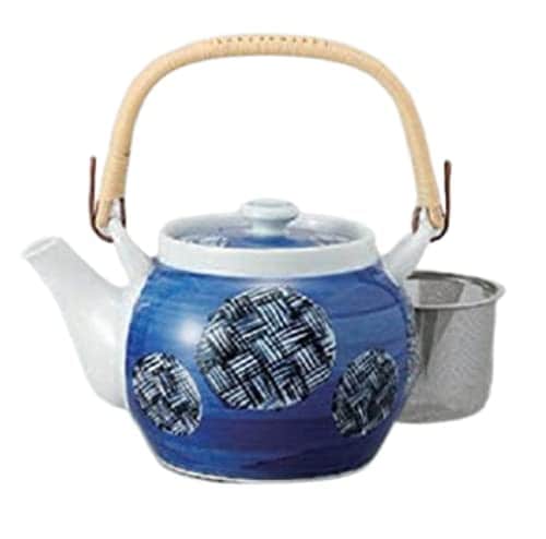 エールネット(Ale-net) 有田焼 丸紋カゴメ カゴアミ付 8号 土瓶 茶器 陶磁器 急須 ポット