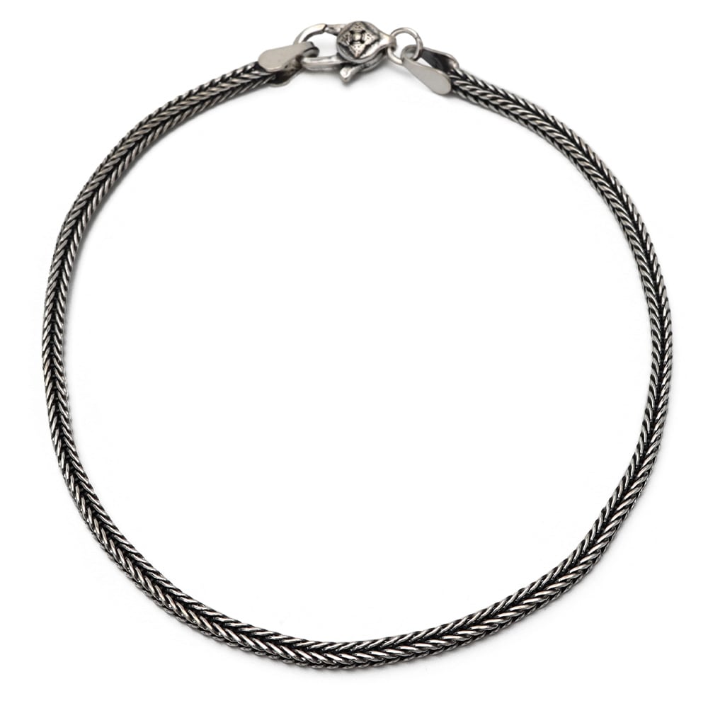 S925 編み込みブレスレット幅2mm [bs202-2mm]