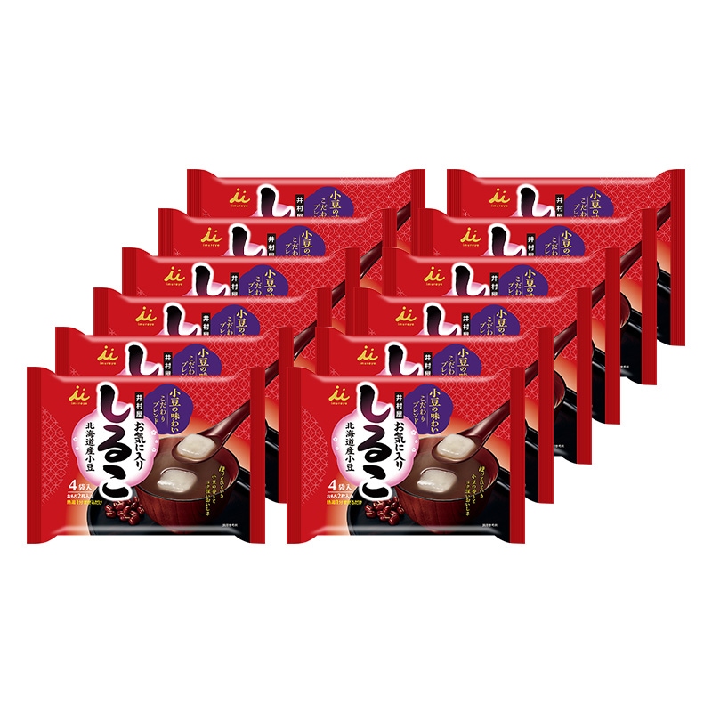 井村屋 お気に入りしるこ ×12袋セット 1袋136g（34g×4袋）お汁粉 ぜんざい 即席 即席おしるこ もち