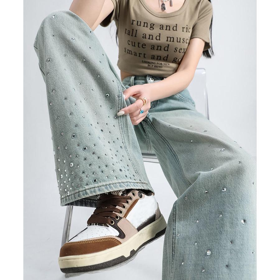 急速出荷人気沸騰 大人気レディースパンツ ラインストーン パンツ レディース 5,011円