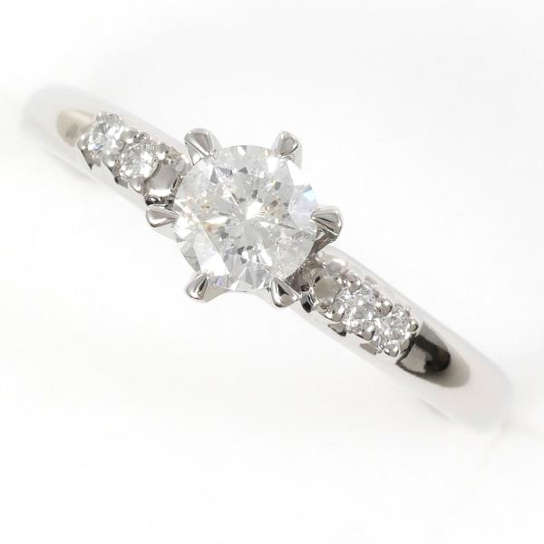 PT900 プラチナ リング 指輪 13号 ダイヤ 0.47 0.05 鑑定書 ジュエリー 中古