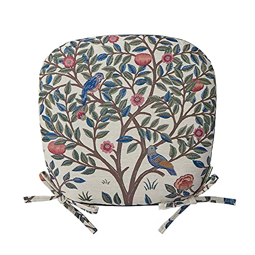 川島織物セルコン Morris Design Studio モリスデザインスタジオ シートクッション ケルムスコットツリー ベージュ 45×43cm LN1722