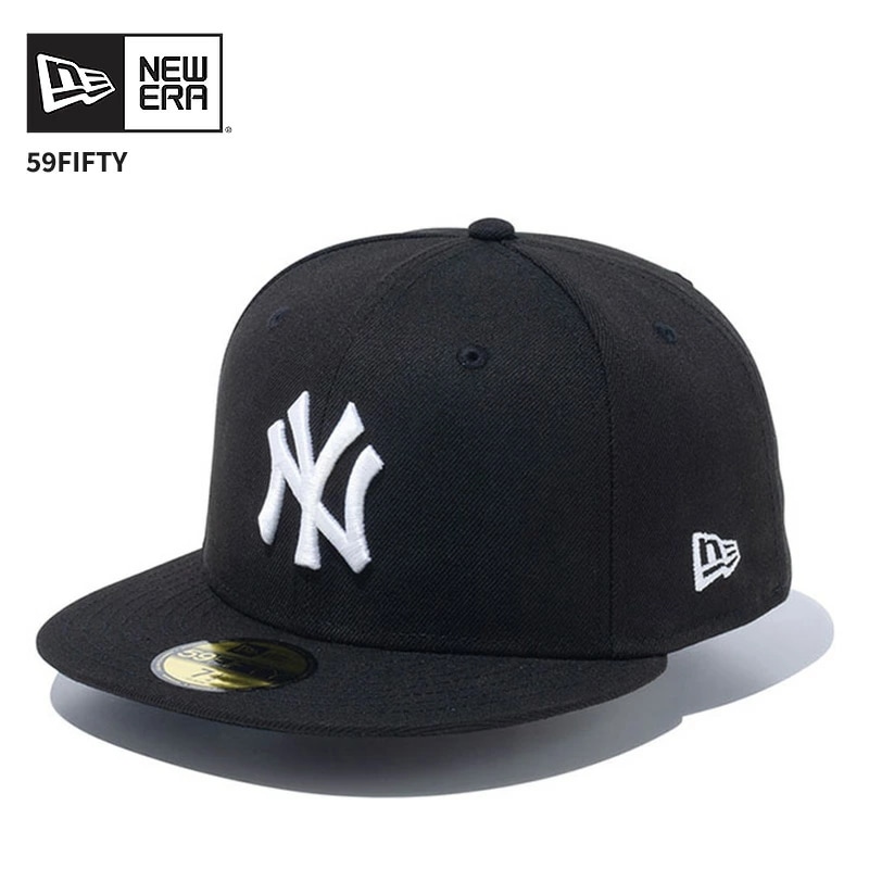 ニューエラ メンズ MLB キャップ 帽子 NEW ERA 59FIFTY ニューヨーク・ヤンキース ブラック × ホワイト CAP 14525208