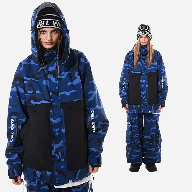 迷彩 スノーボードウェア 2024 2025 上下セット レディース メンズ 防水20000mm スキーウェア スノボウェア ジャケット アウター パーカー ロングパンツ 男女兼用 防水 防寒