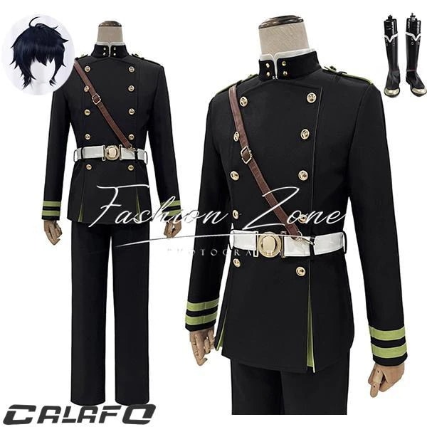 【期間限定】終わりのセラフ 風 百夜優一郎 帝鬼軍 コスプレ衣装 ウィッグ 靴 ハロウィン 演出服 変装