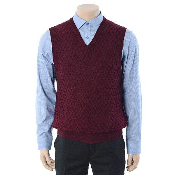 YJ4WCD450_ウールカシミア混紡Vネックベスト