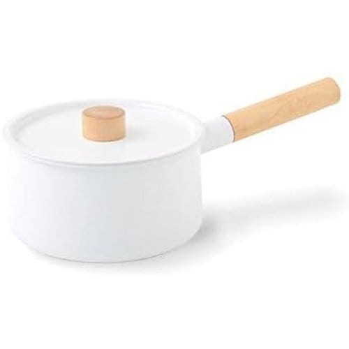 日本製 ホーロー 琺瑯 IH対応 片手鍋 18cm ホワイト K-001 【公式通販】