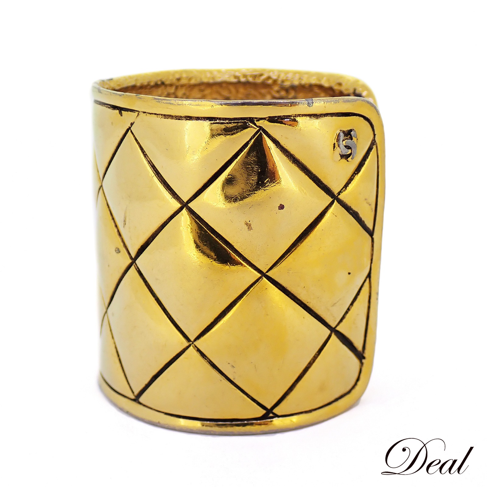 シャネル ヴィンテージ マトラッセ ゴールド レディース バングル