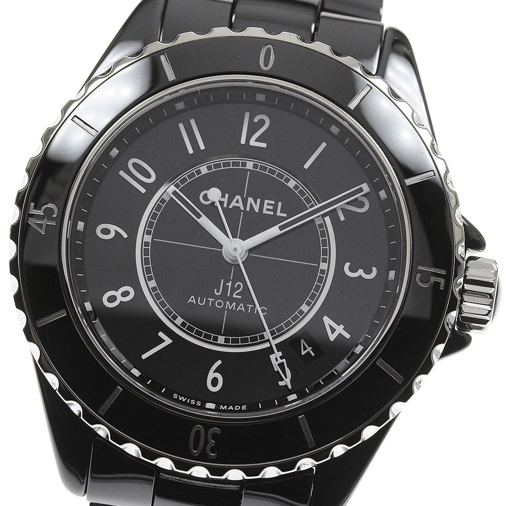 シャネル CHANEL H5697 J12 黒セラミック デイト 自動巻き メンズ 美品 保証書付き_830776【中古】