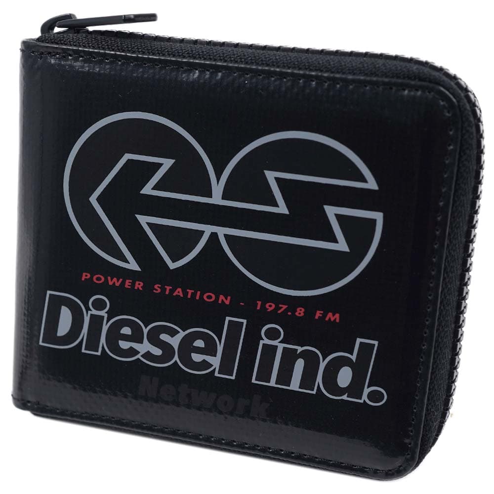 ディーゼル 財布 二つ折り財布 ラウンドファスナー メンズ レディース ユニセックス ブラック DIESEL X08996-P4635-T8013