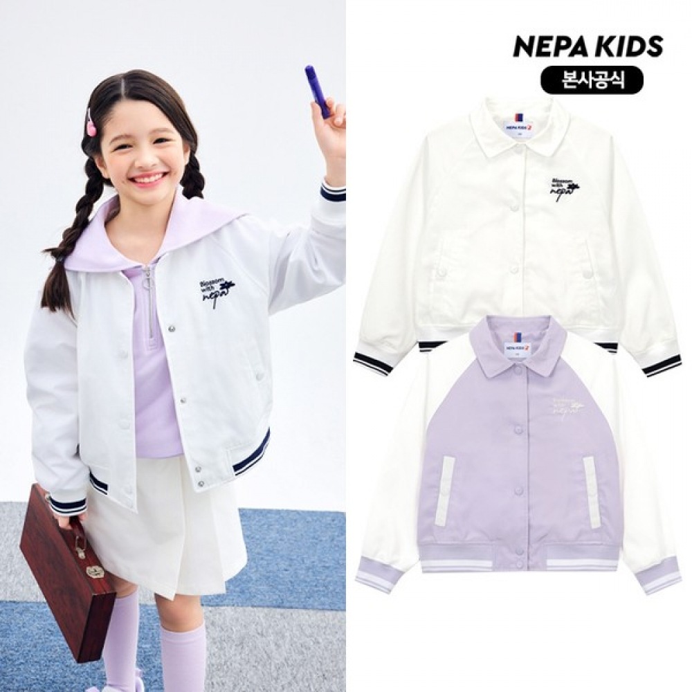 [ネパキッズ] ネパキッズ/ヘッドセット KL20601 女の子用バーシティボンバージャケット