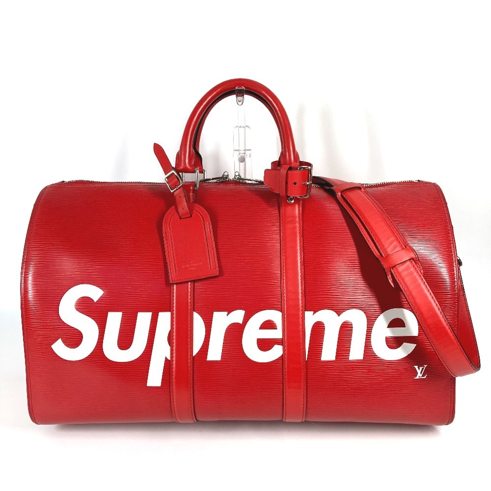 ボストンバッグ M53419 キーポルバンドリエール45 エピ supreme シュプリーム コラボ 旅行バッグ トラベルバッグ カバン エピレザー レッド