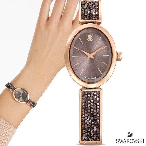 正規品 時計 SWAROVSKI 5656857 Crystal Rock Oval 女性用メタル時計 レディース時計 時計ギフト