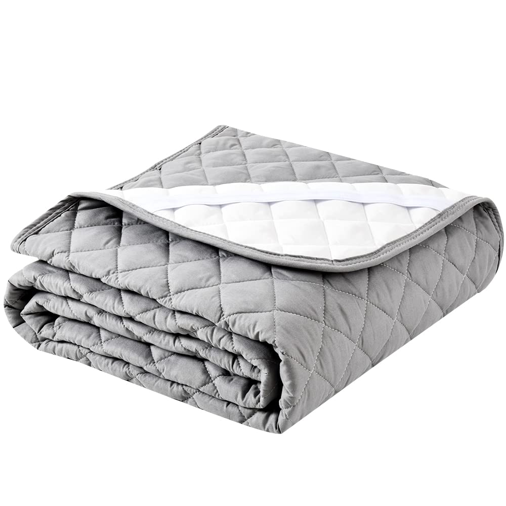 Kuzko 敷きパッド ベットパッド オールシーズン ピーチスキン加工 サラサラ 洗える 吸汗通気 速乾 強化ゴムバンド付 敷パッド ベッドシーツ マットレスパッド (キング・180x200CM,