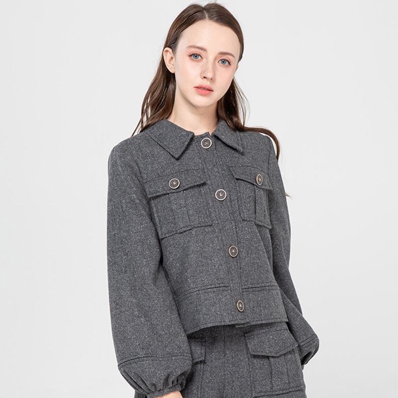 Cropped Wool Jacket