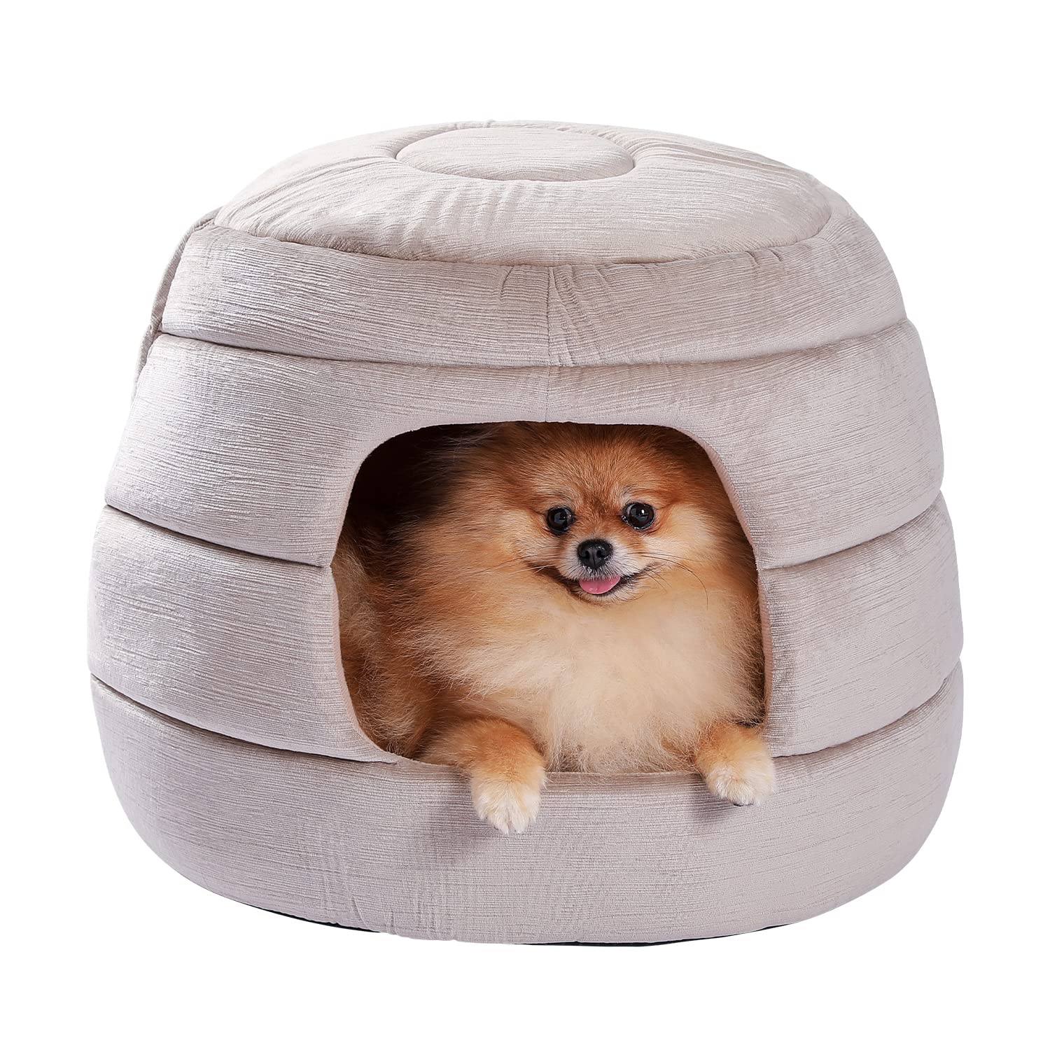 PAWZ Road 犬 ベッド ドーム 犬 ハウス 犬小屋 犬のハウス 猫ハウス 猫ベッド 室内 ペットベッド ハチの巣形 お洒落 かわいい 両用 折りたたみ 2way クッション 取り外し可能 いぬ