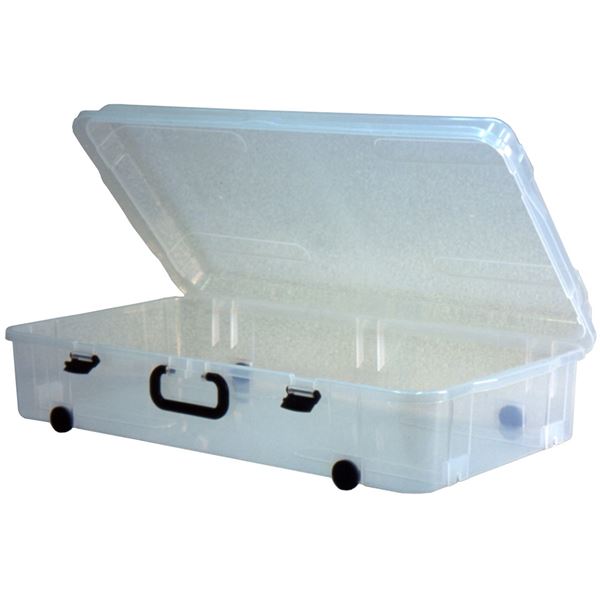 持ち手付き 薄型クローズケース ワイド クリア (4個組) 組立式 6,492円