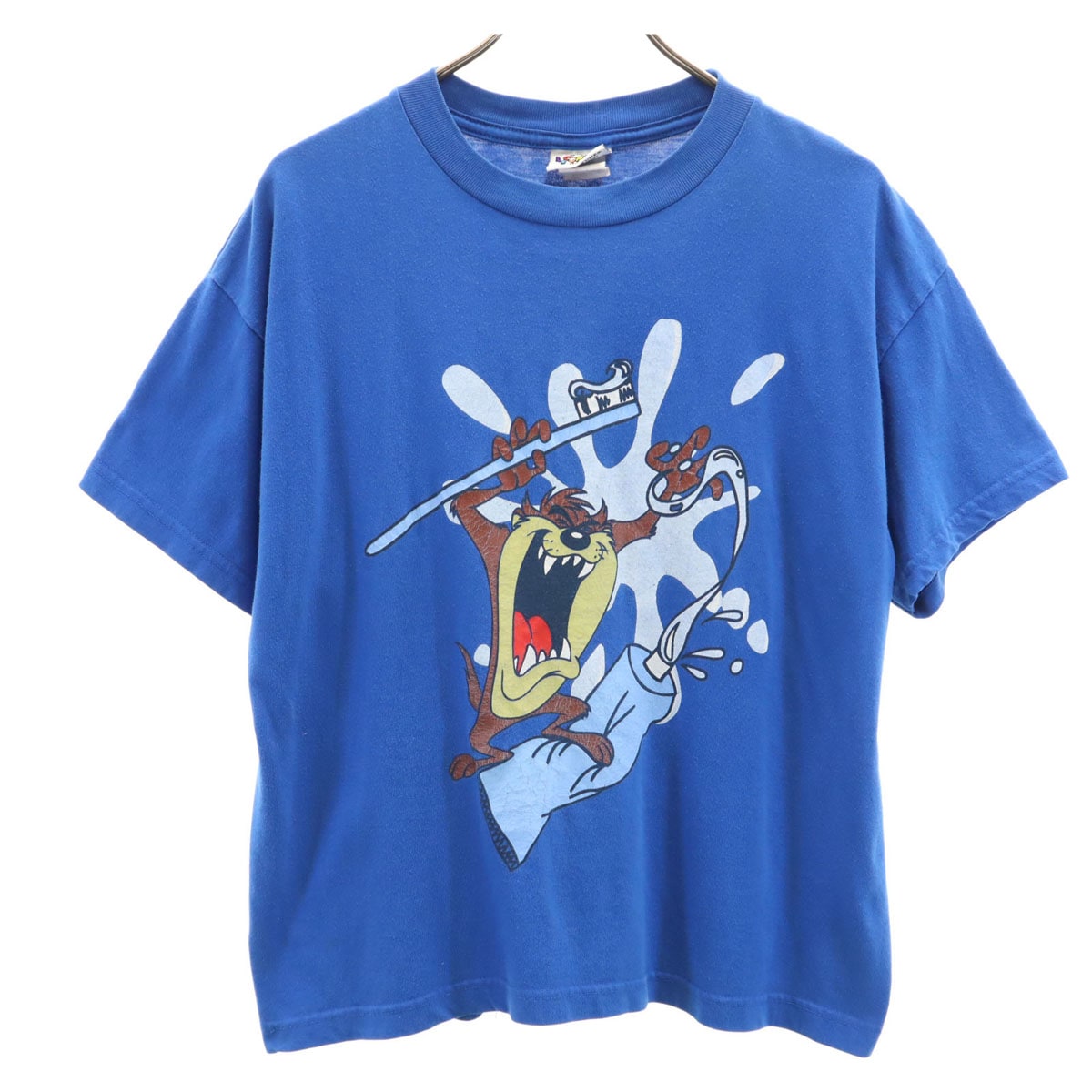 LOONEY TUNES ルーニーテューンズ 90s オールド タズマニアンデビル 半袖 Tシャツ S ブルー メンズ 古着