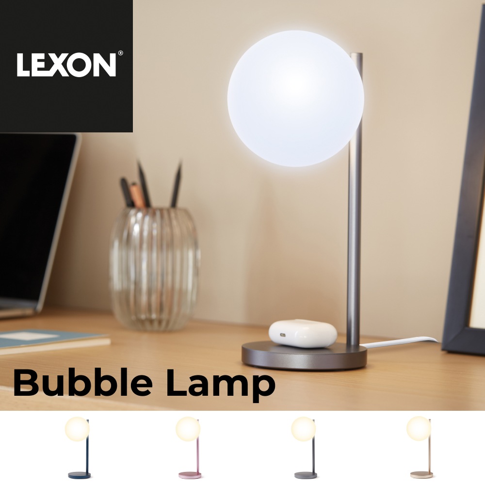 【国内正規品】Bubble Lamp デスクLEDランプ 9色ライト 調光機能15W高速ワイヤレス充電器 USB-C充電式バッテリー 最大150ルーメン