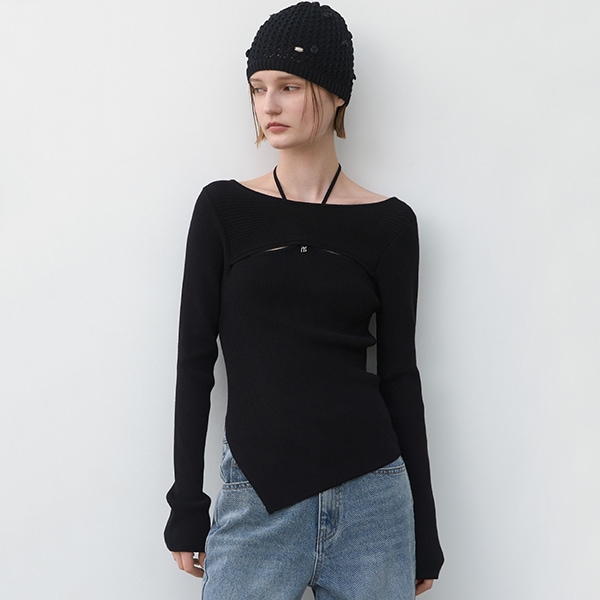 (T-7006)JOSIET HALTER NECK KNIT
