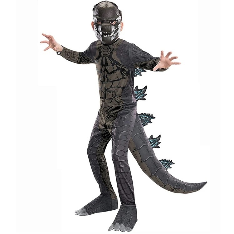 【2枚購入で100円OFF】ハロウィン 衣装 子供 恐竜 着ぐるみ コスプレ 変装 女の子 男の子 ゴジラ風 コスチューム 可愛い アニメ キャラクター コスプレ 衣装 子供 ハ