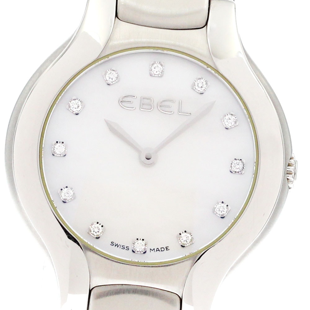 エベル EBEL E9256N22 ベルーガ 12Pダイヤ クォーツ レディース 良品 _849858【中古】