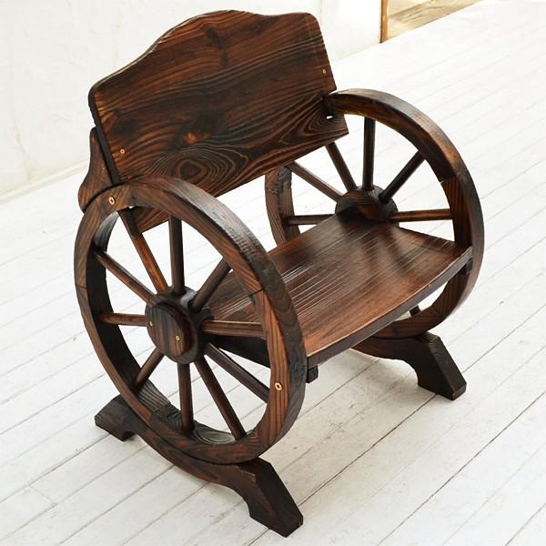 ガーデンベンチ 一人掛け ベンチ 椅子 庭 1人用 ガーデニング おしゃれ 珍しいデザイン 車輪 レトロ アンティーク調 北欧