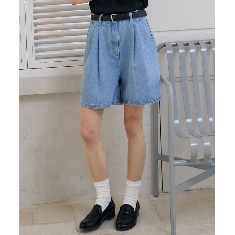 ドローフィット ウィメン DRAWFIT WOMEN デニム 2タック ショートパンツ [ライトブルー] DFWMDN5201LBL 372764